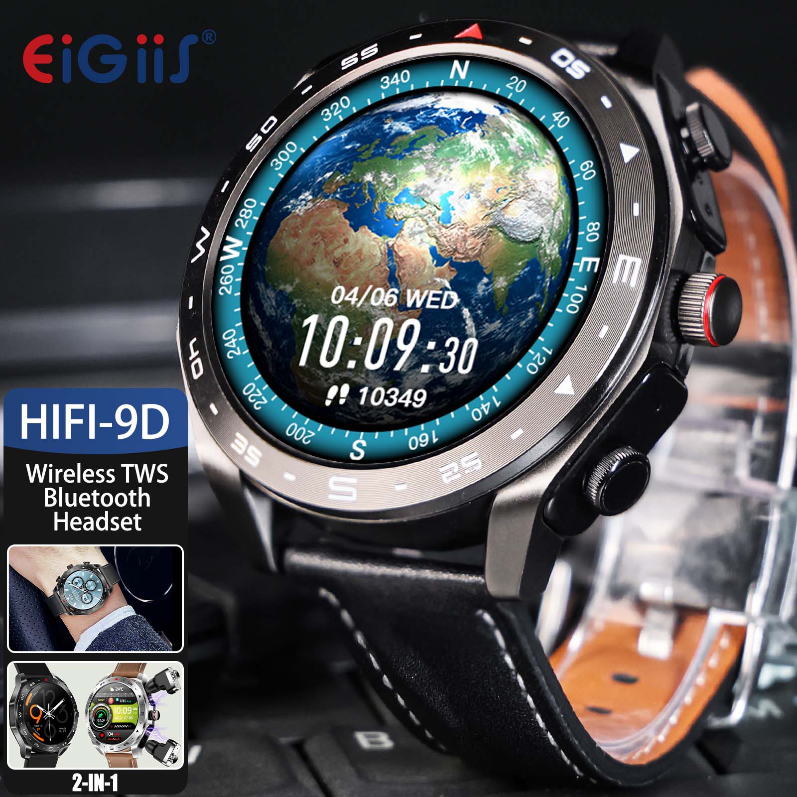 Haino Teko ST-5 Military Smartwatch with HIFI TWS Earbuds | UAE Gadgets