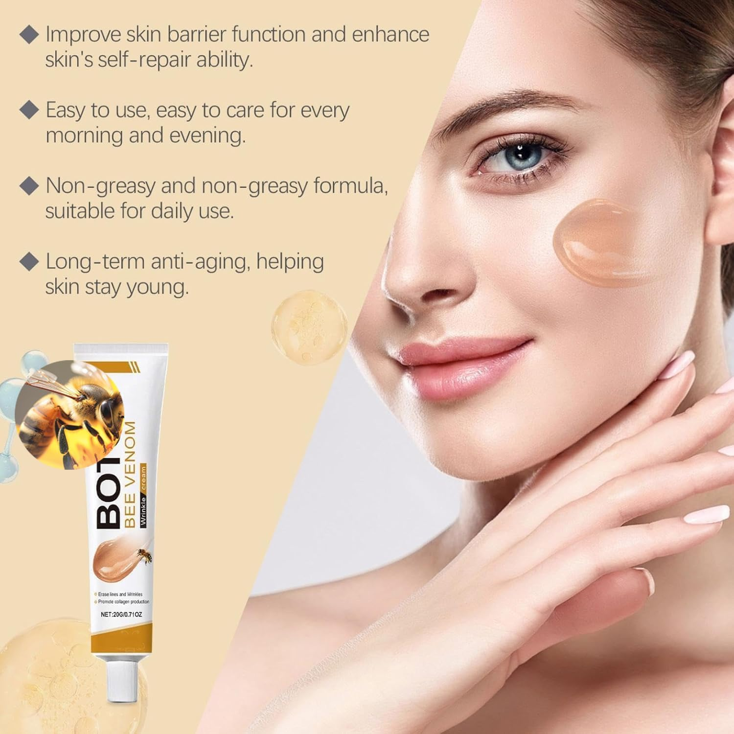 Bee Venom Wrinkle Cream - Natural Anti-Aging Face Cream | Dubai UAE